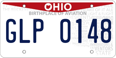 OH license plate GLP0148
