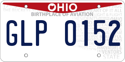 OH license plate GLP0152