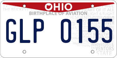 OH license plate GLP0155