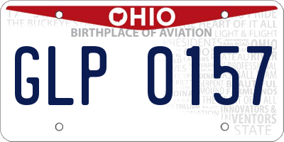OH license plate GLP0157