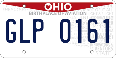 OH license plate GLP0161