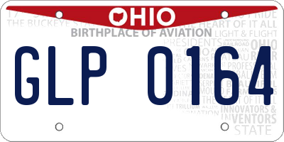 OH license plate GLP0164