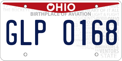 OH license plate GLP0168