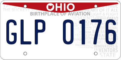 OH license plate GLP0176