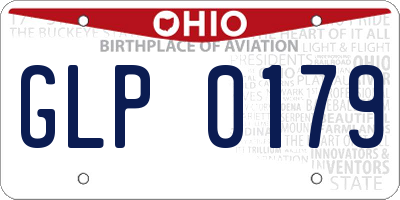OH license plate GLP0179