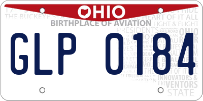 OH license plate GLP0184
