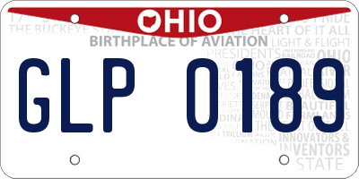 OH license plate GLP0189