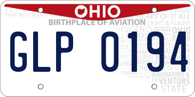 OH license plate GLP0194