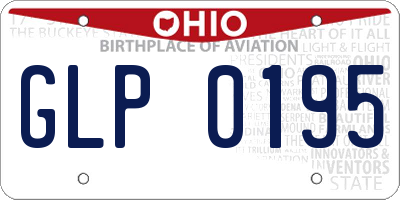 OH license plate GLP0195