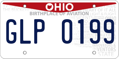 OH license plate GLP0199