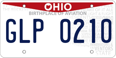 OH license plate GLP0210
