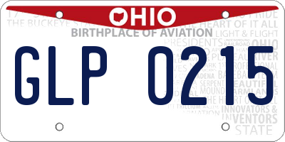 OH license plate GLP0215