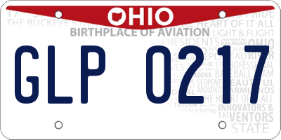 OH license plate GLP0217