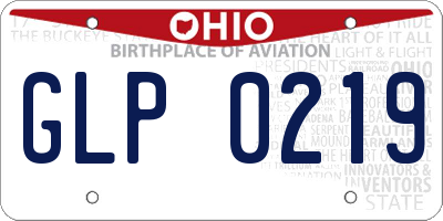 OH license plate GLP0219