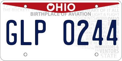 OH license plate GLP0244