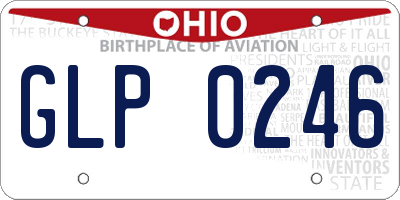 OH license plate GLP0246