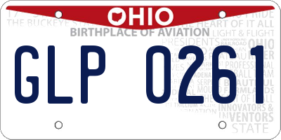 OH license plate GLP0261