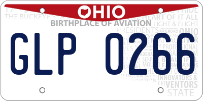OH license plate GLP0266