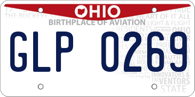 OH license plate GLP0269