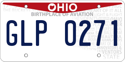OH license plate GLP0271