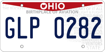 OH license plate GLP0282