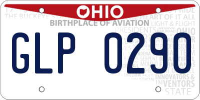 OH license plate GLP0290
