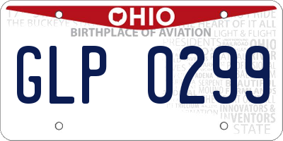 OH license plate GLP0299