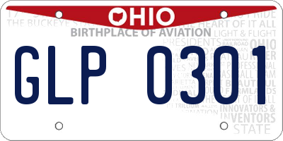 OH license plate GLP0301