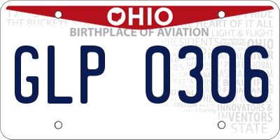 OH license plate GLP0306