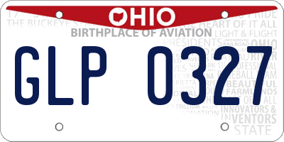 OH license plate GLP0327