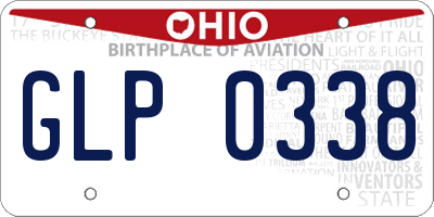 OH license plate GLP0338