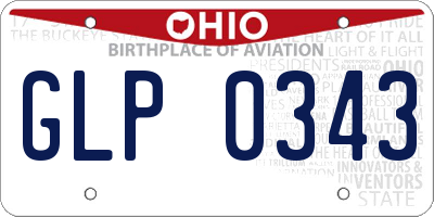 OH license plate GLP0343