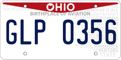 OH license plate GLP0356