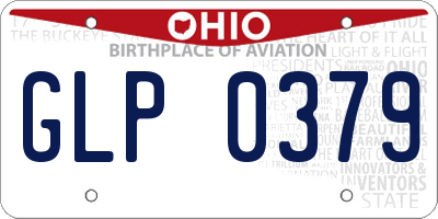 OH license plate GLP0379