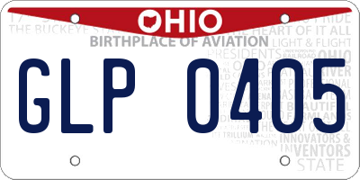 OH license plate GLP0405