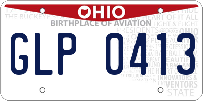 OH license plate GLP0413