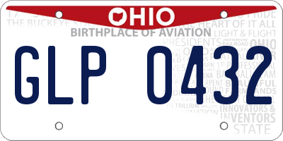 OH license plate GLP0432