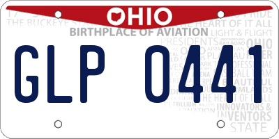 OH license plate GLP0441