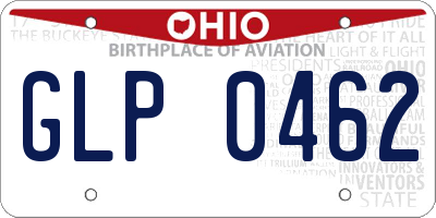OH license plate GLP0462