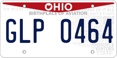 OH license plate GLP0464