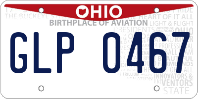 OH license plate GLP0467