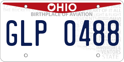 OH license plate GLP0488