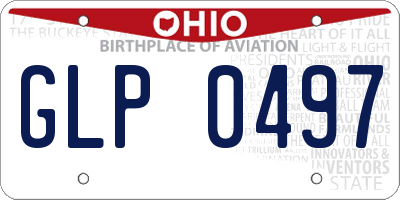 OH license plate GLP0497