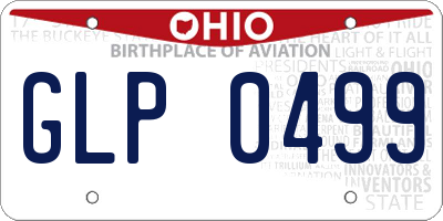 OH license plate GLP0499