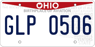 OH license plate GLP0506