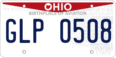 OH license plate GLP0508