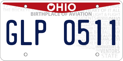 OH license plate GLP0511