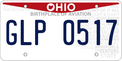 OH license plate GLP0517