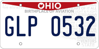OH license plate GLP0532