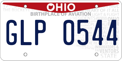 OH license plate GLP0544